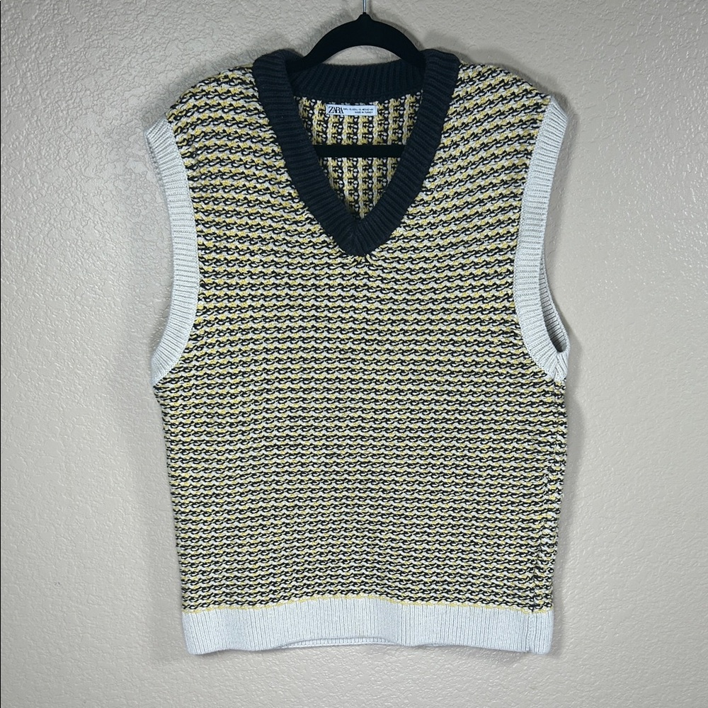 ZARA Knit Sweater Vest | Preppy Academia Grandpa Core Vibes
